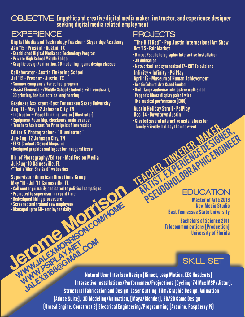 Jerome Morrison Resume 2015